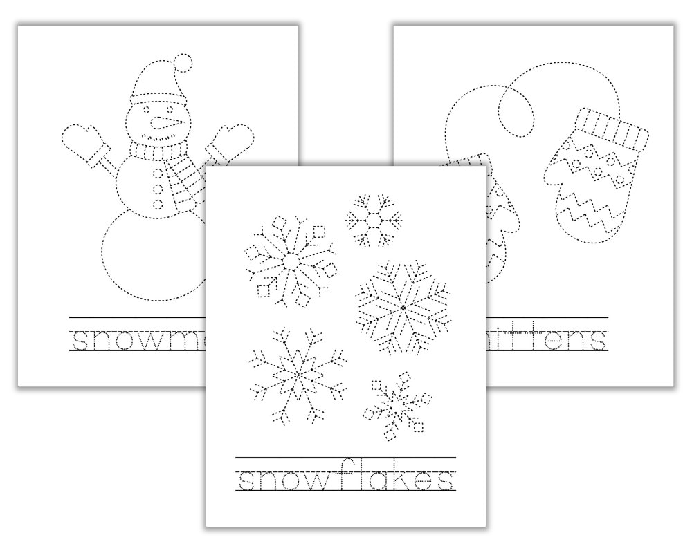 Free Printable Winter Tracing Worksheets For Preschoolers The Craft at Home Family