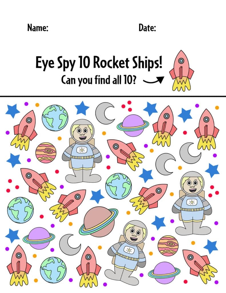 Free Space Activities For Preschool The Hollydog Blog