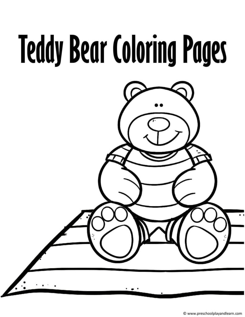  FREE Teddy Bear Coloring Pages
