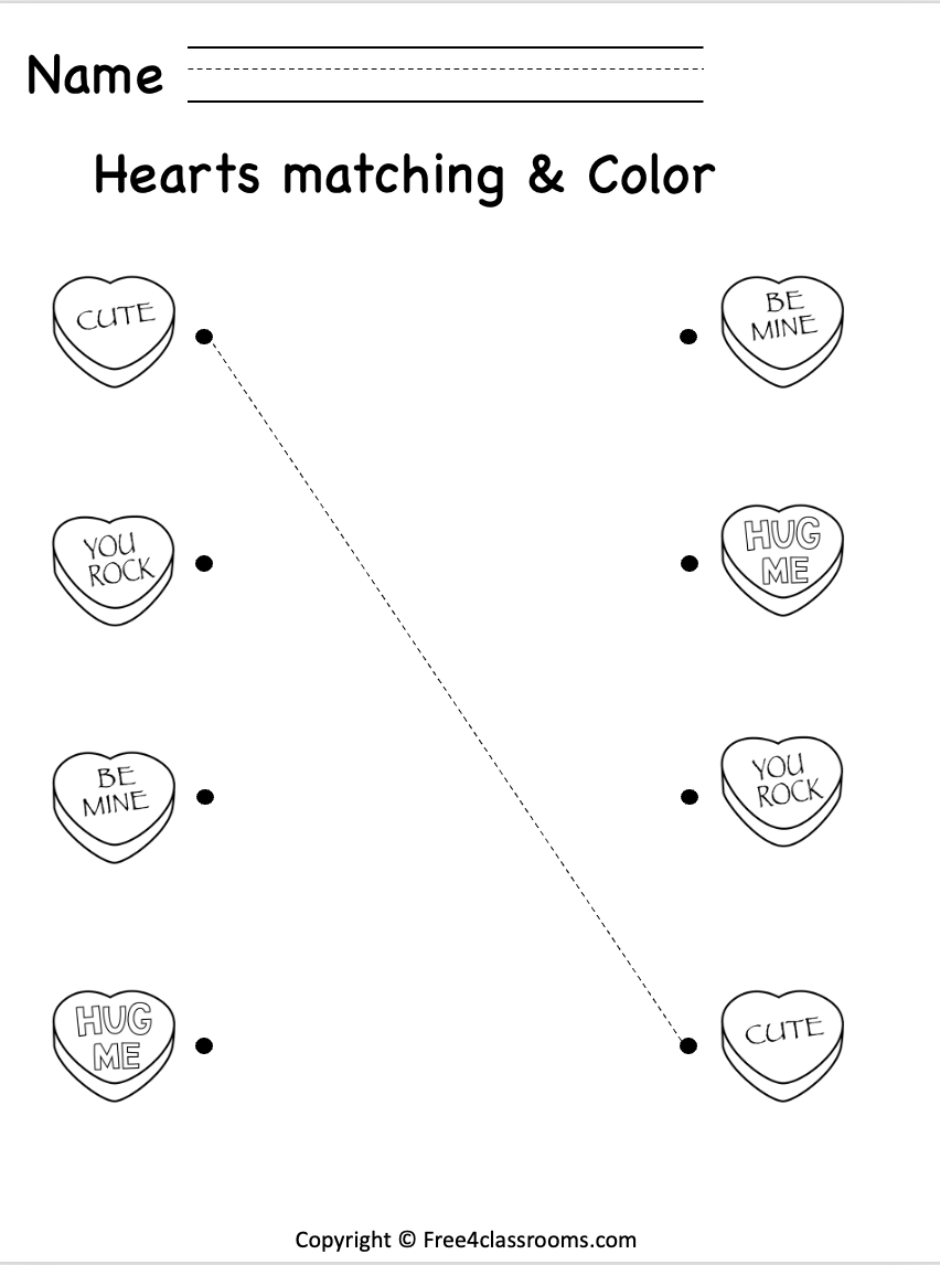 free printable preschool valentine worksheets