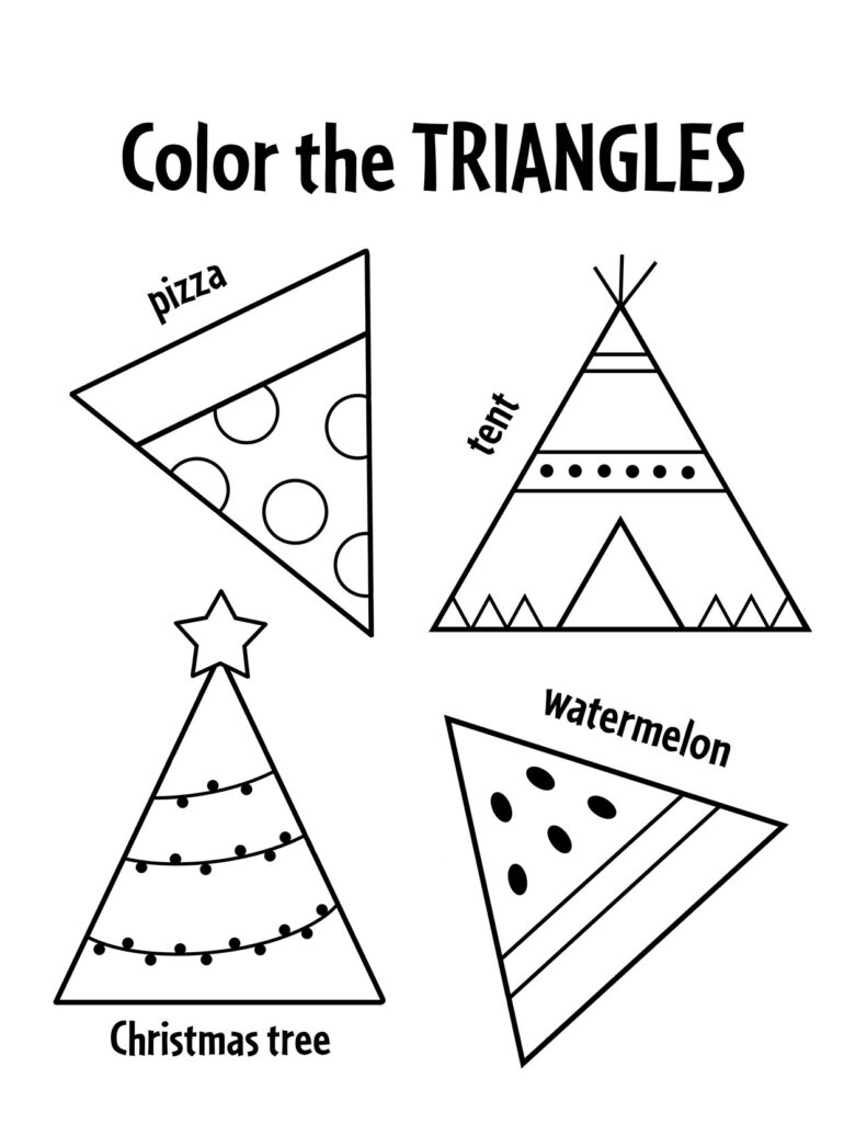 Free Printable Triangle Worksheets For Preschoolers