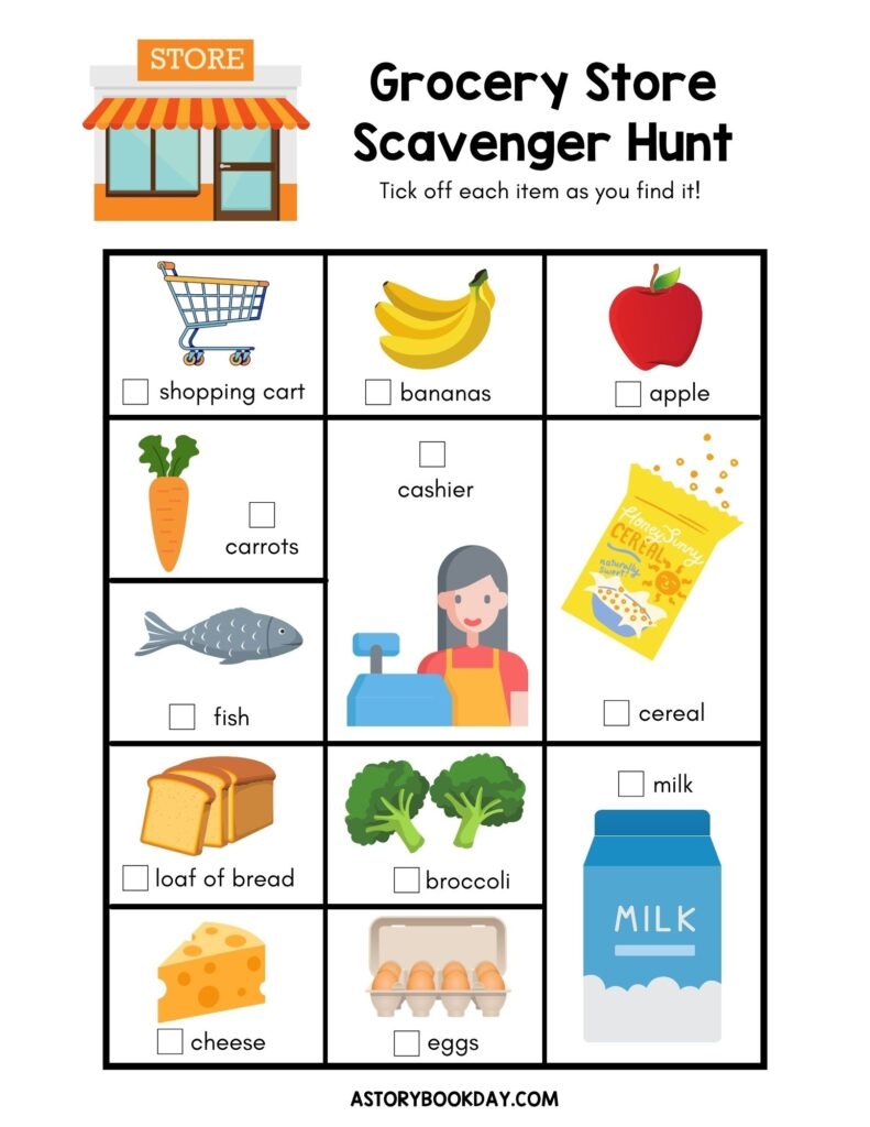 Printable Preschool Grocery Worksheets