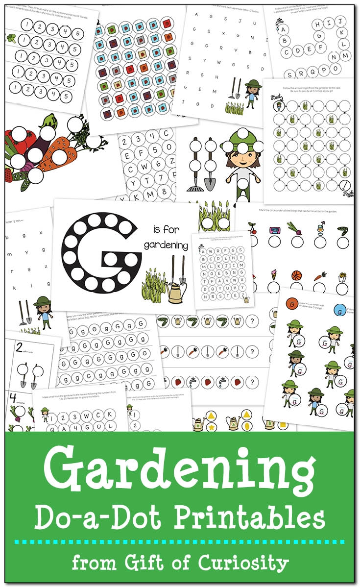 Gardening Do a Dot Printables free Gift Of Curiosity