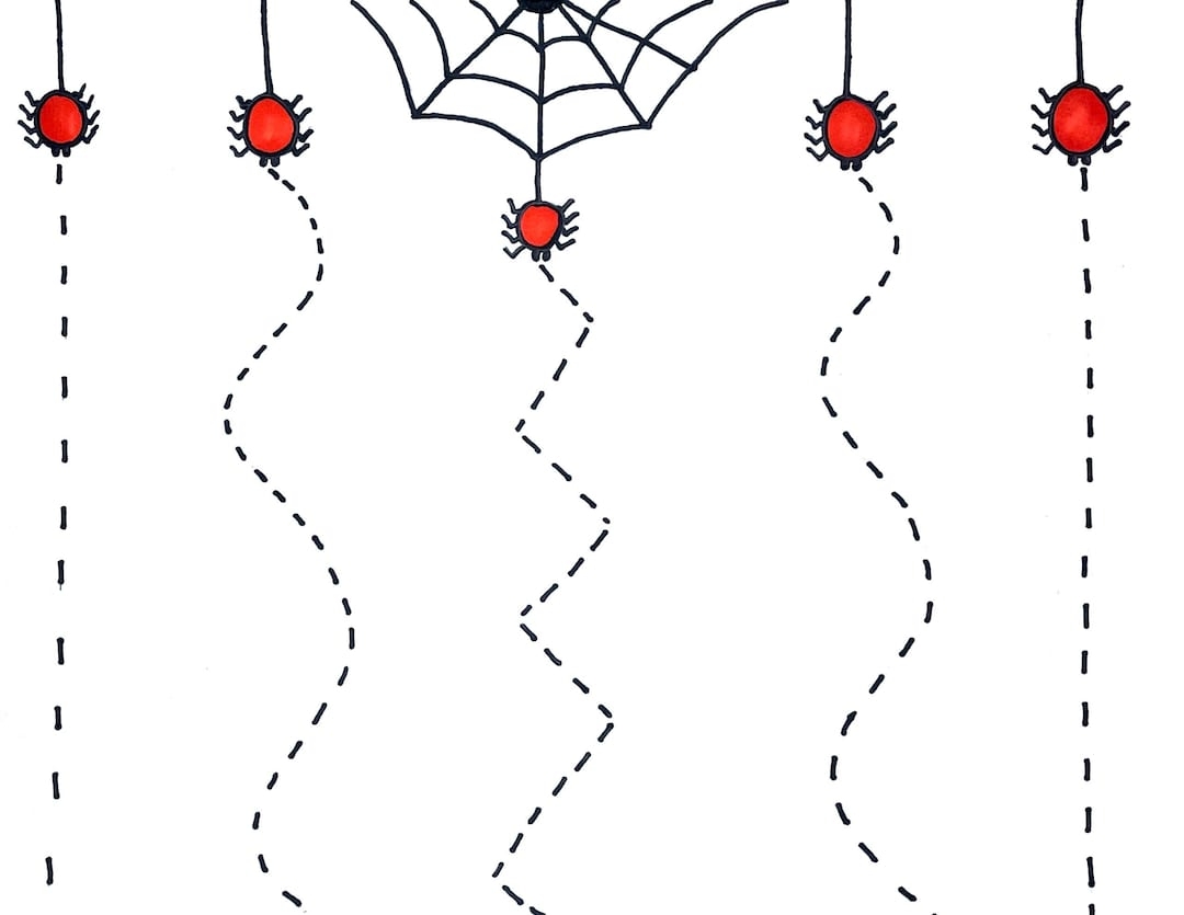 Halloween Cutting Worksheet Scissor Practice Toddler Preschool Etsy