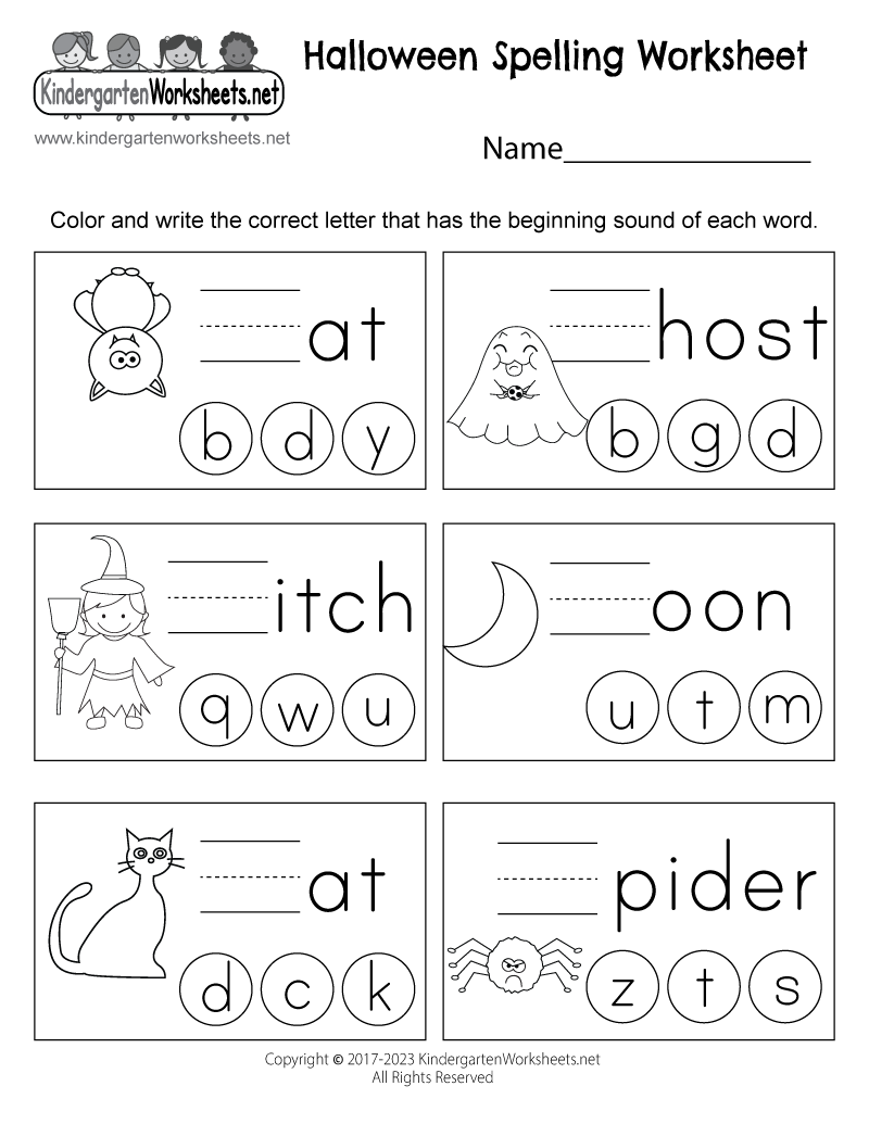 free printable preschool halloween worksheets