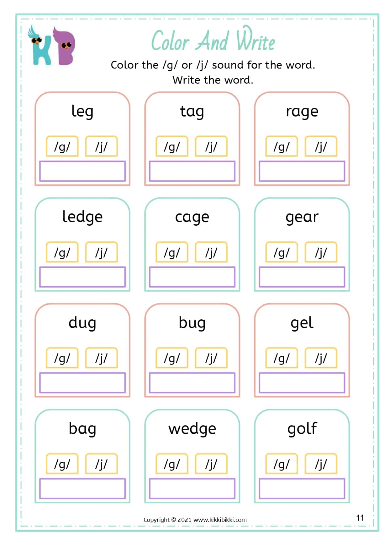 Hard And Soft G Free Phonics Printable Worksheets KikkiBikki Worksheets Library