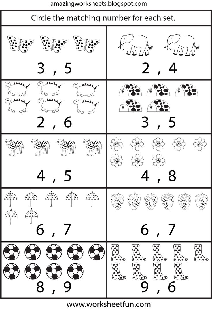 free printable numbers set worksheets for preschool