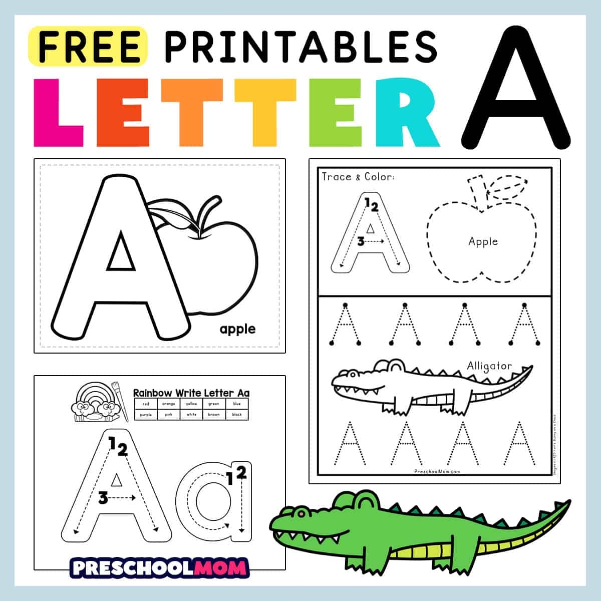 Printable Alphabet Worksheets For Preschoolers