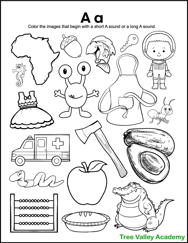 printable letter a worksheets for preschoolers