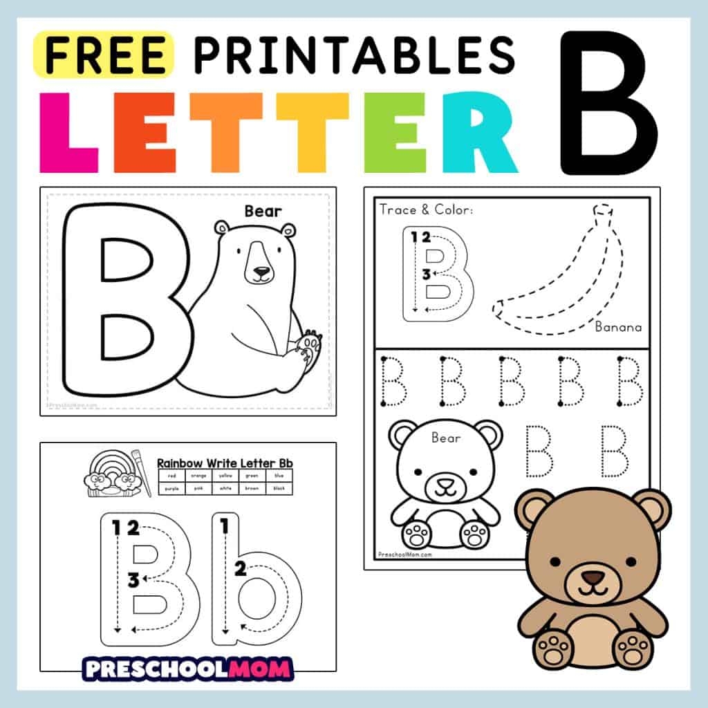 Printable B Worksheets For Preschoolers