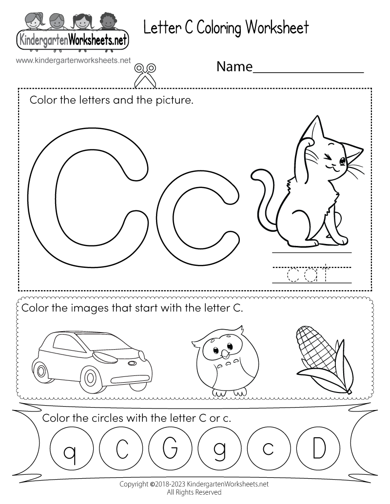 Preschool Letter C Worksheets Free Printables
