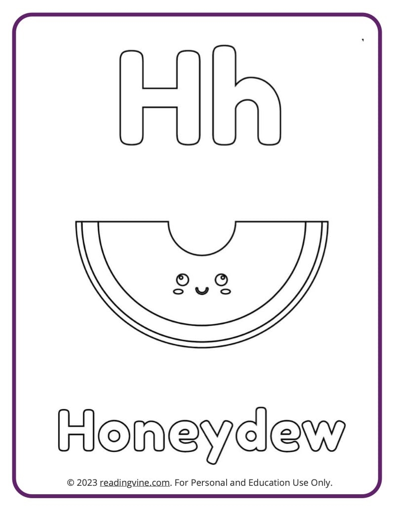 Free Preschool Printable Worksheet Letter H Smiling