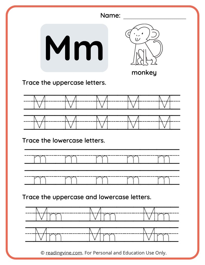 free printable letter m worksheets for preschoolers