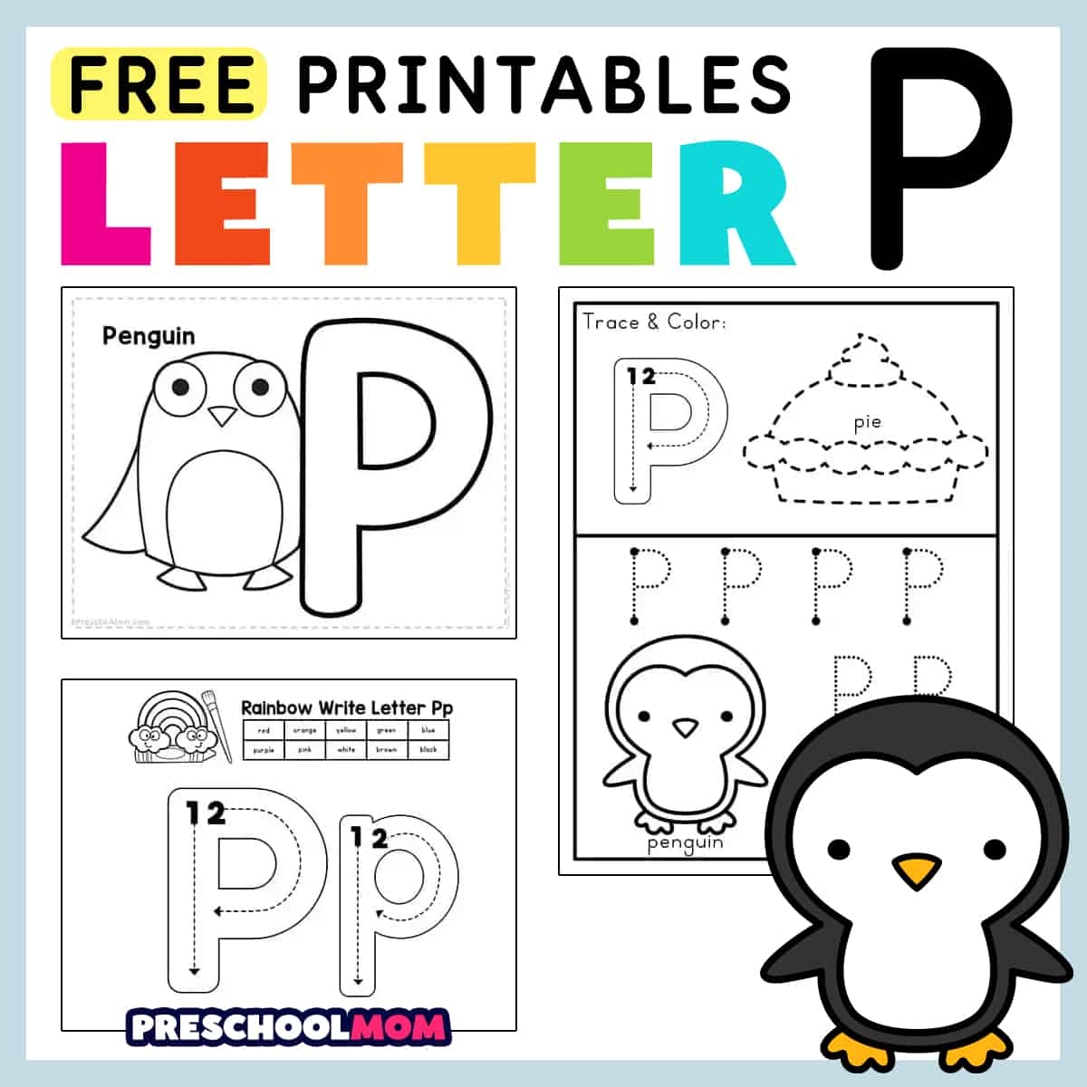 Letter P Worksheet Preschool Free Printable