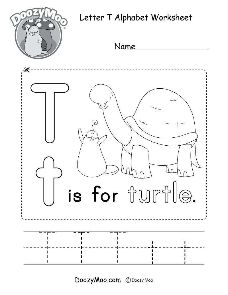 Letter T Alphabet Activity Worksheet Doozy Moo