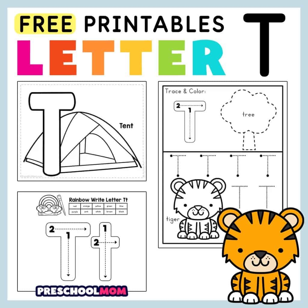 Printable Worksheets For Preschool T
