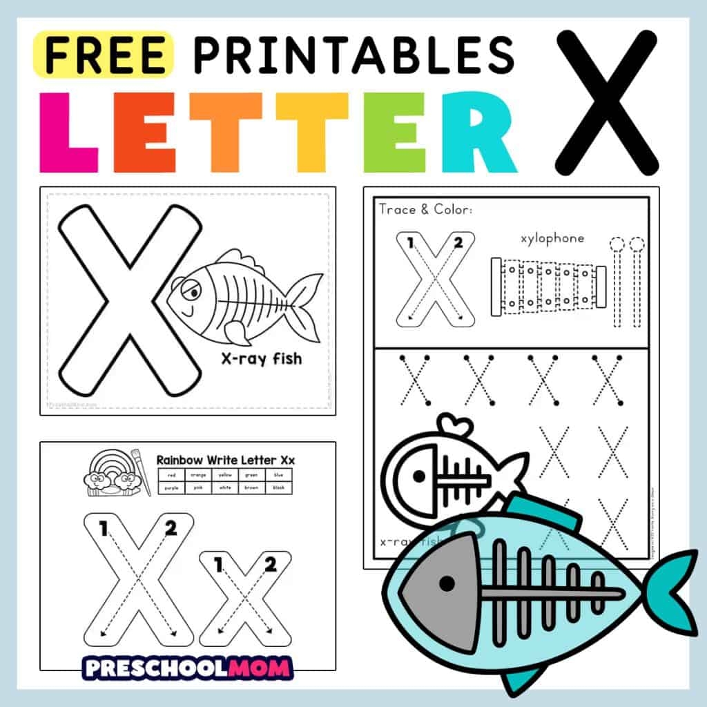 Preschool Letter X Worksheet Printables
