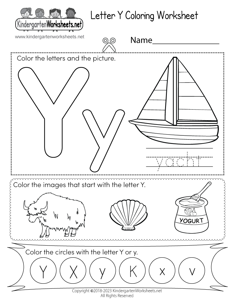 Free Printable Letter Y Worksheets For Preschoolers