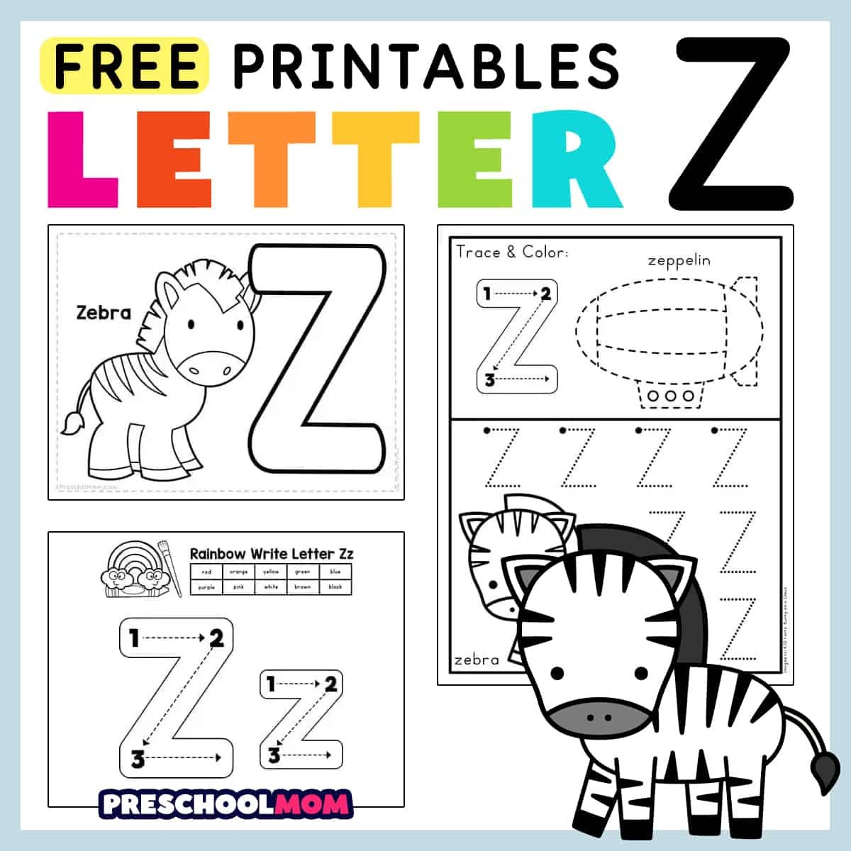 Printable Letter Z Worksheets For Preschool