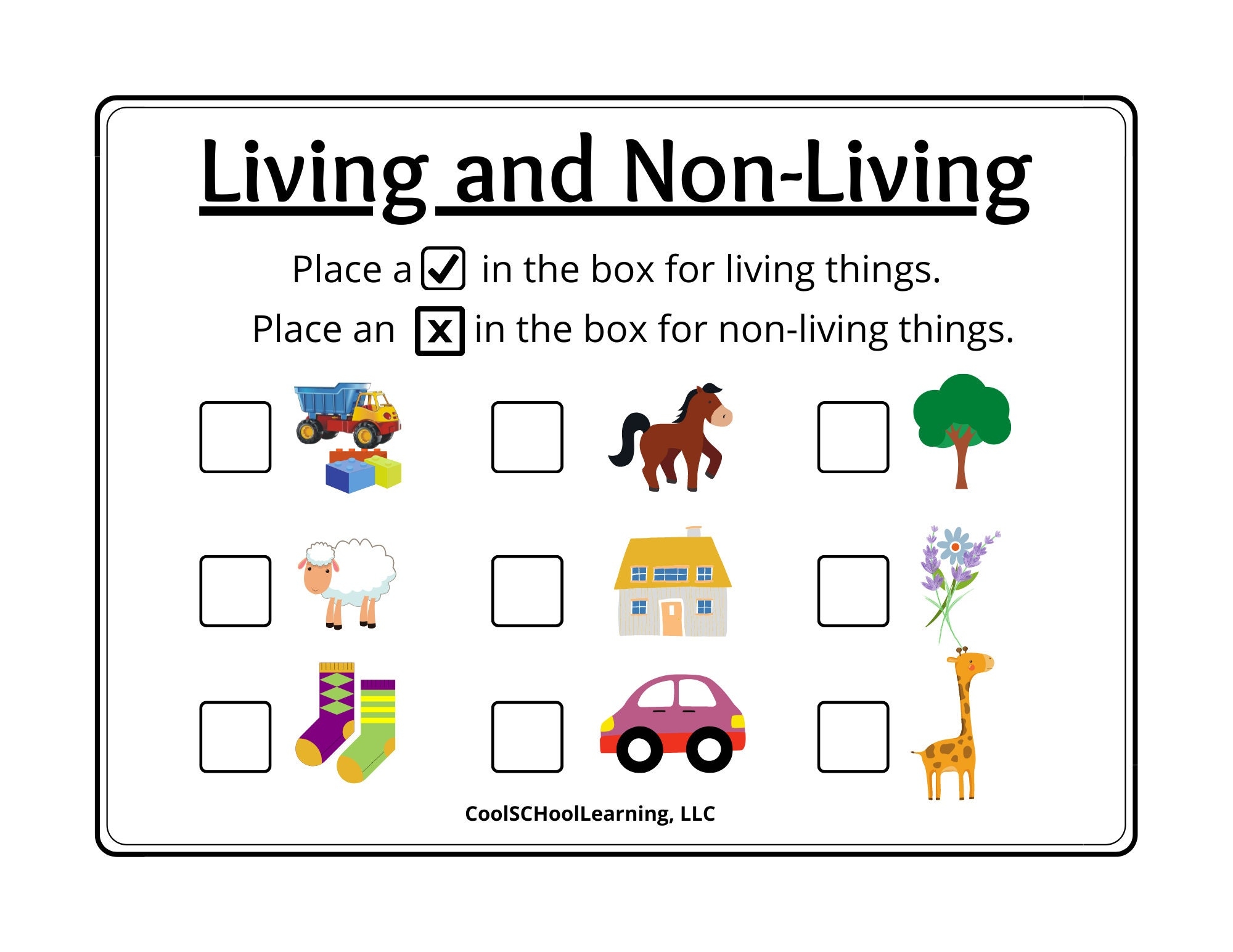 Living And Non living Printable Preschool Activities Kindergarten Readiness PDF Digital Download Etsy Living And Non living Printable Preschool Activities Kindergarten Readiness PDF Digital Download Etsy