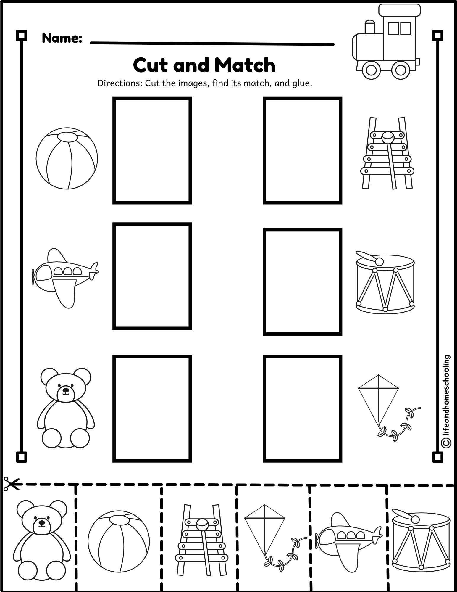Printable Worksheets For Preschoolers Matching