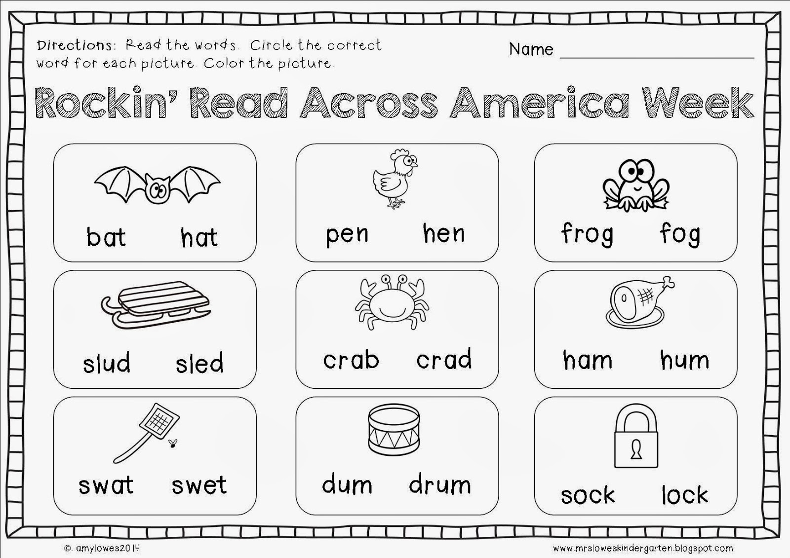 Read Across America Printable Worksheets For Preschool