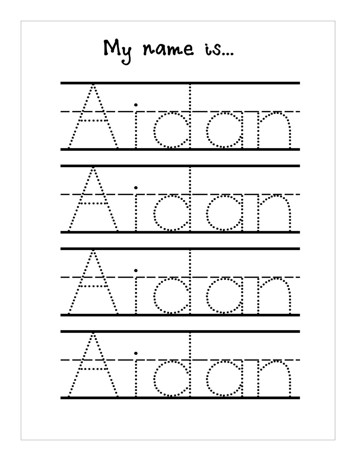 free printable name tracing worksheets for preschool