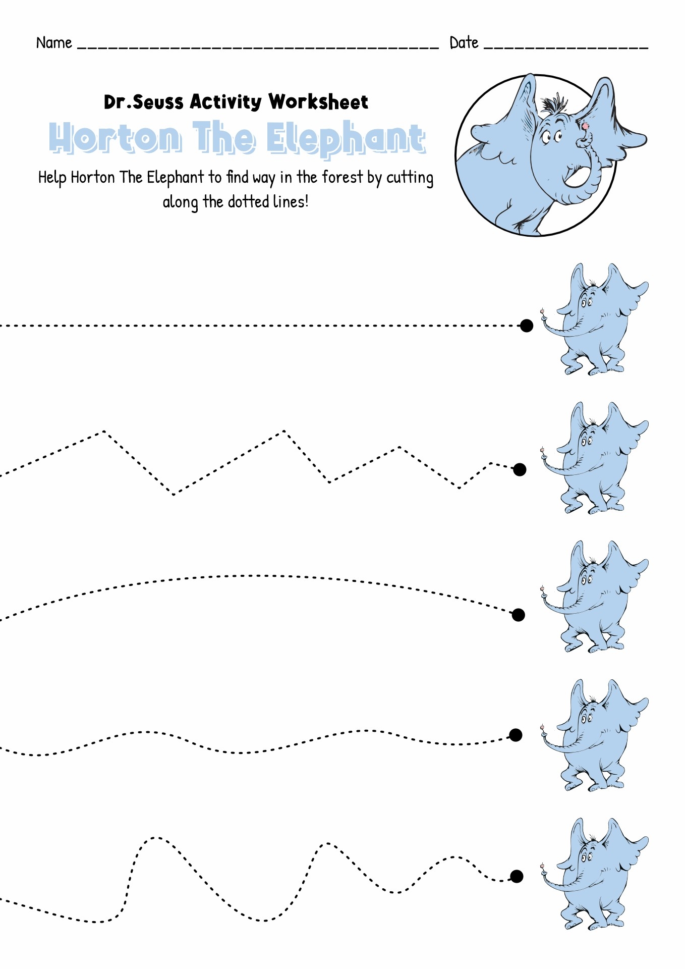 dr seuss printable worksheets for preschoolers
