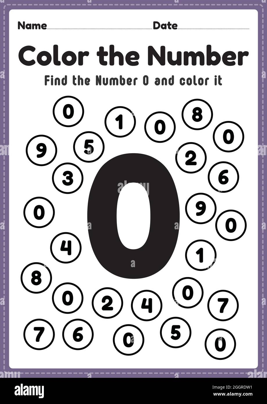 Number 0 Printable Worksheets For Preschoolers