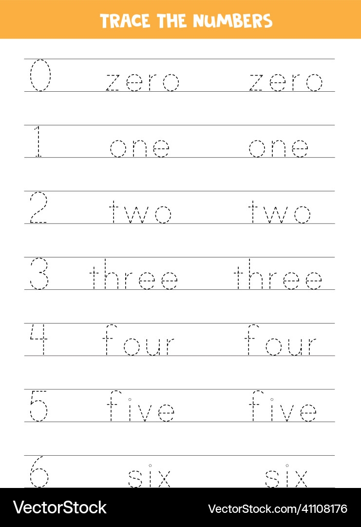 Free Printable Number Words Tracing Worksheets For Preschoolers