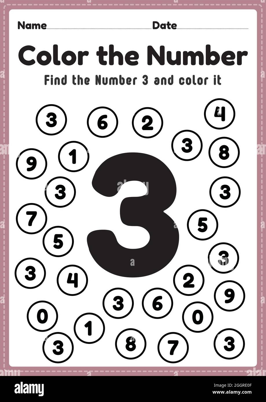 number worksheet preschool printables