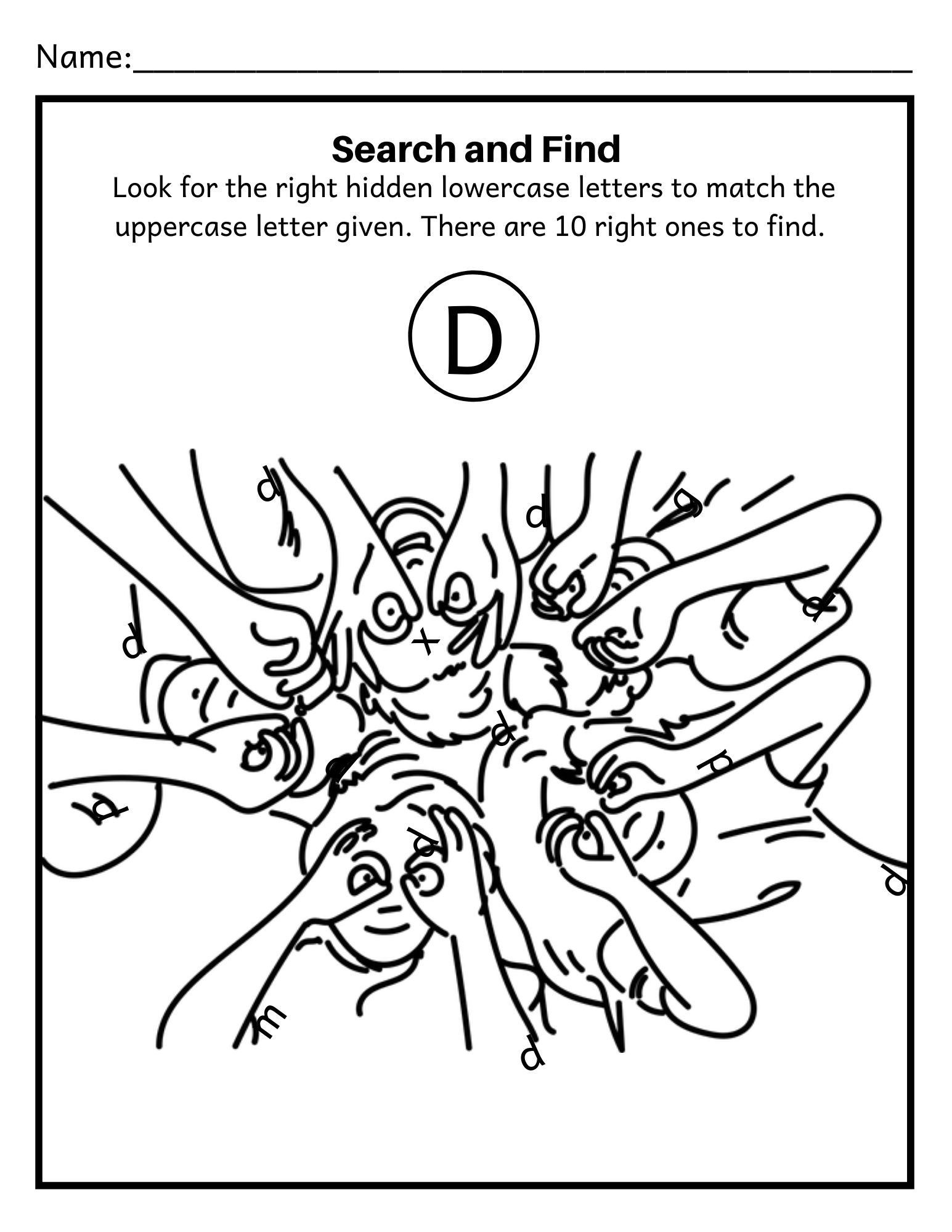 preschool search and find worksheets printables