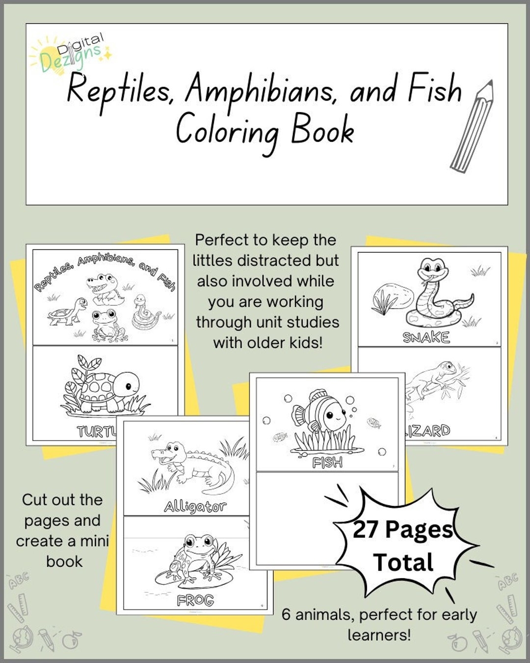 printable reptile worksheets for preschoolers