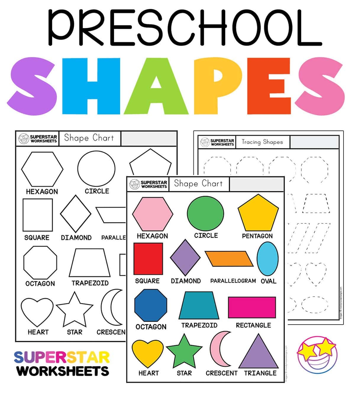 preschool shapes worksheet printable