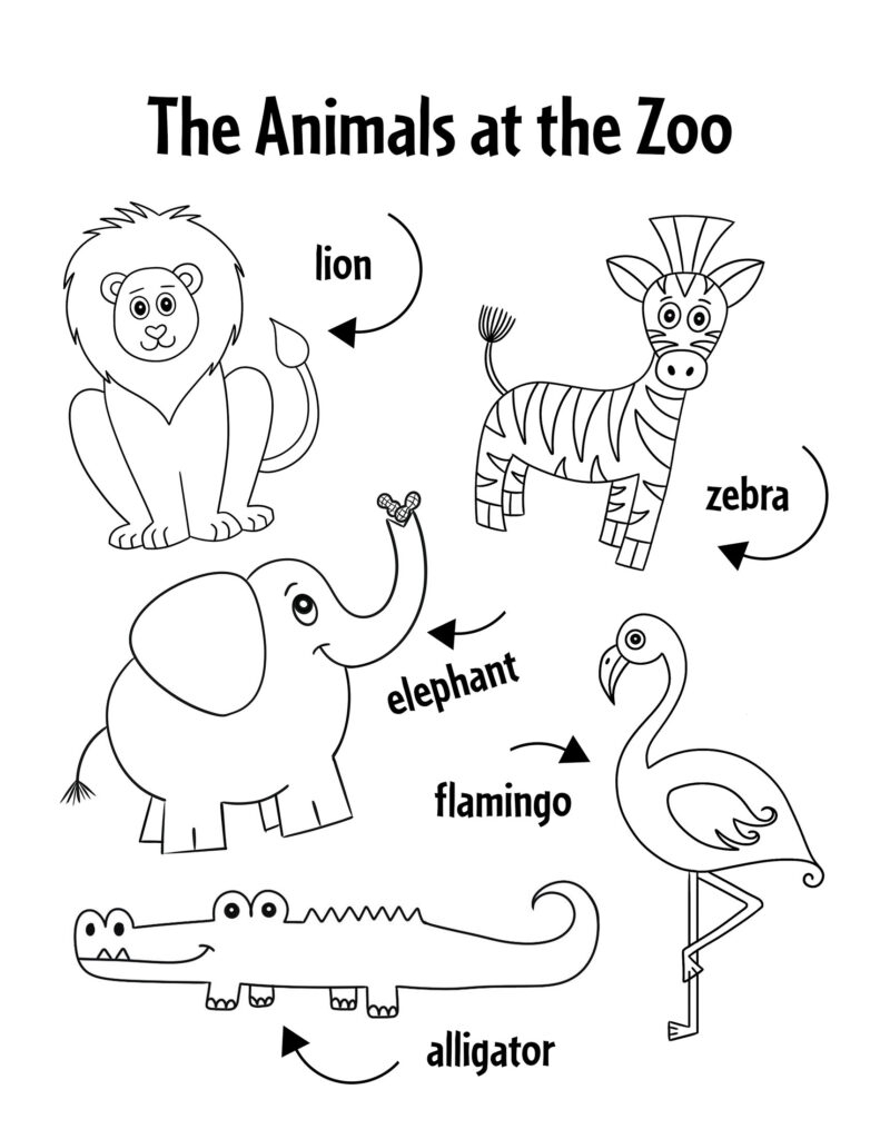 Zoo Printable Worksheets For Preschool