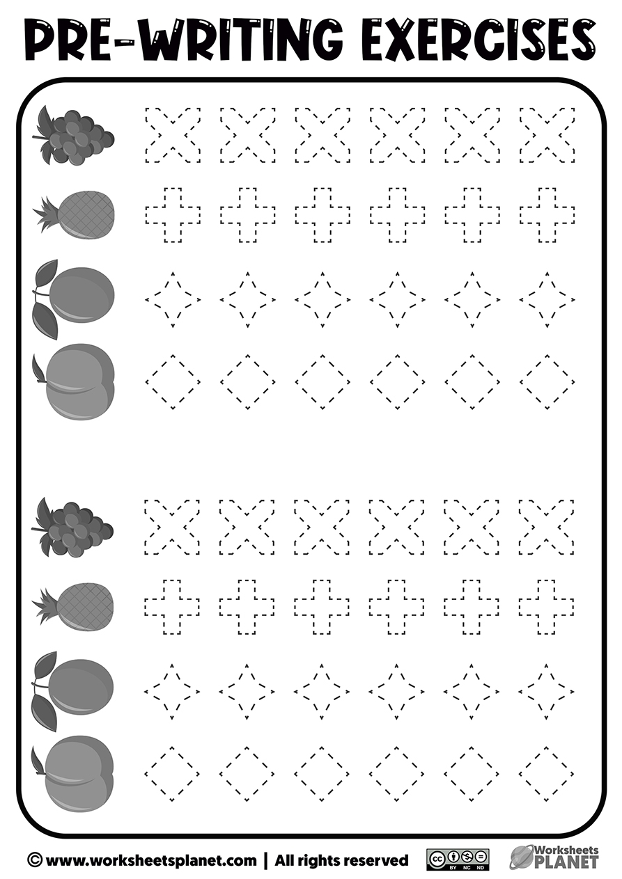Printable Prewriting Activities For Preschoolers Worksheets Library