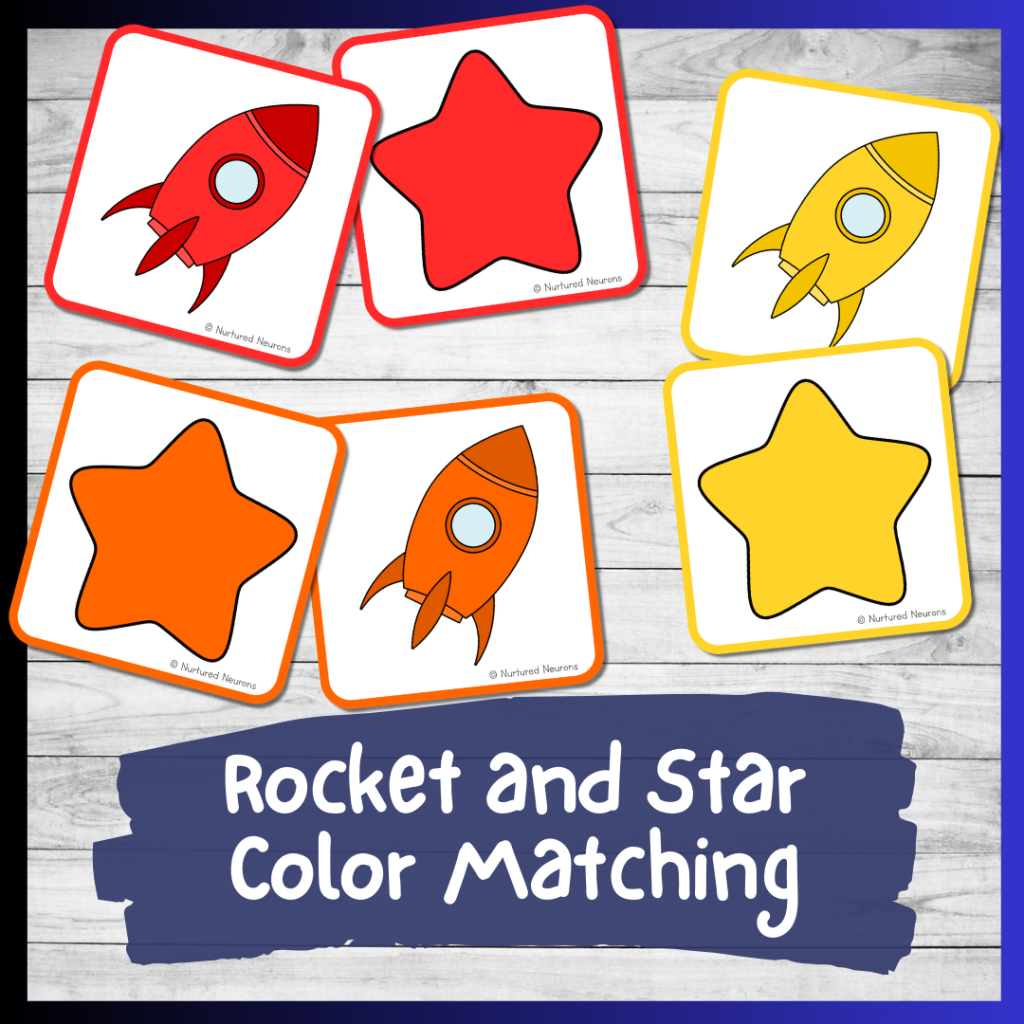 Rocket And Star Color Matching Game Toddler And Preschool Printable PDF Nurtured Neurons Rocket And Star Color Matching Game Toddler And Preschool Printable PDF Nurtured Neurons