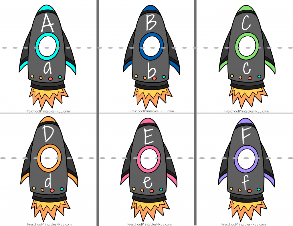 Preschool Printable Worksheets Rocket Matching Game