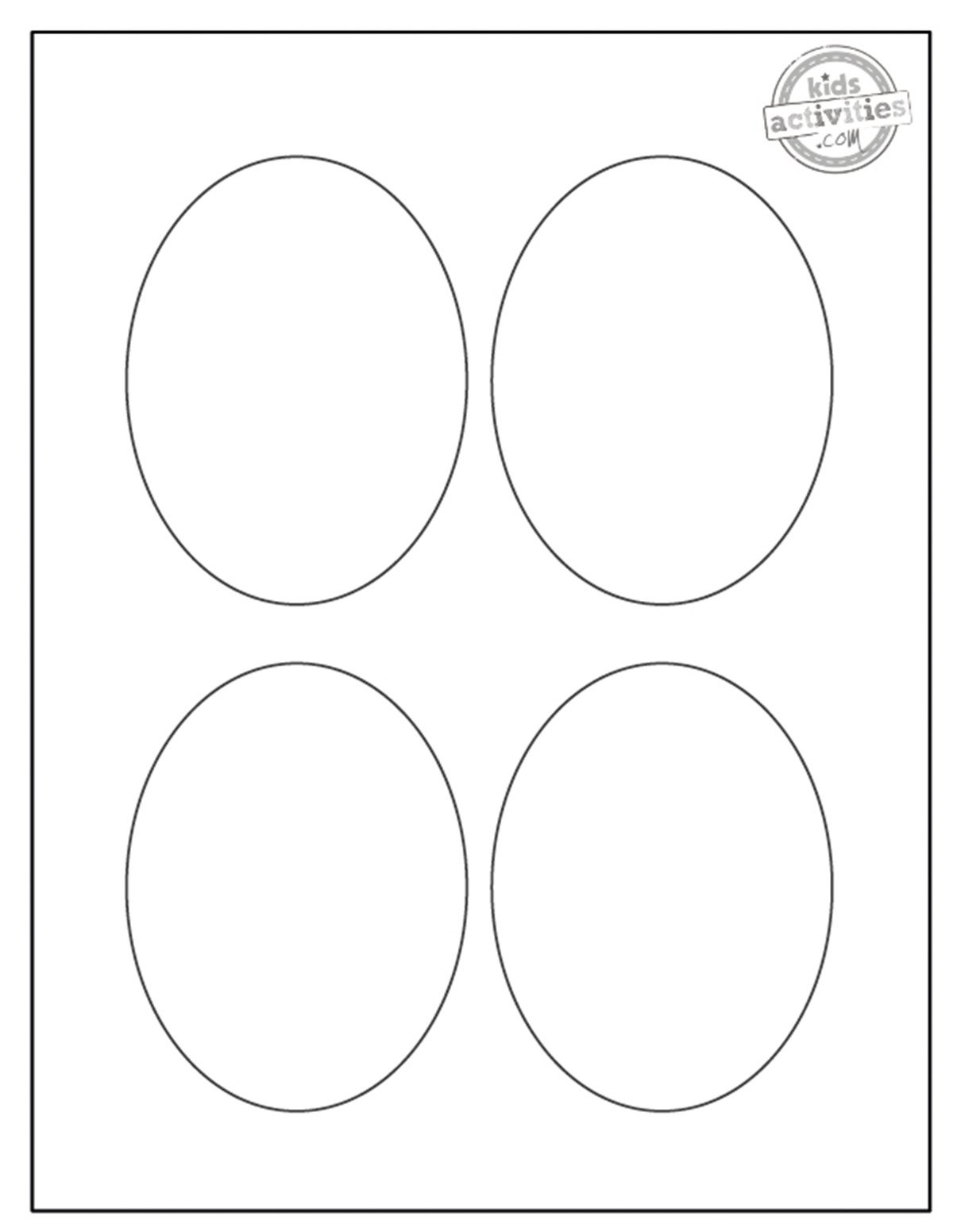 free printable oval preschool worksheets