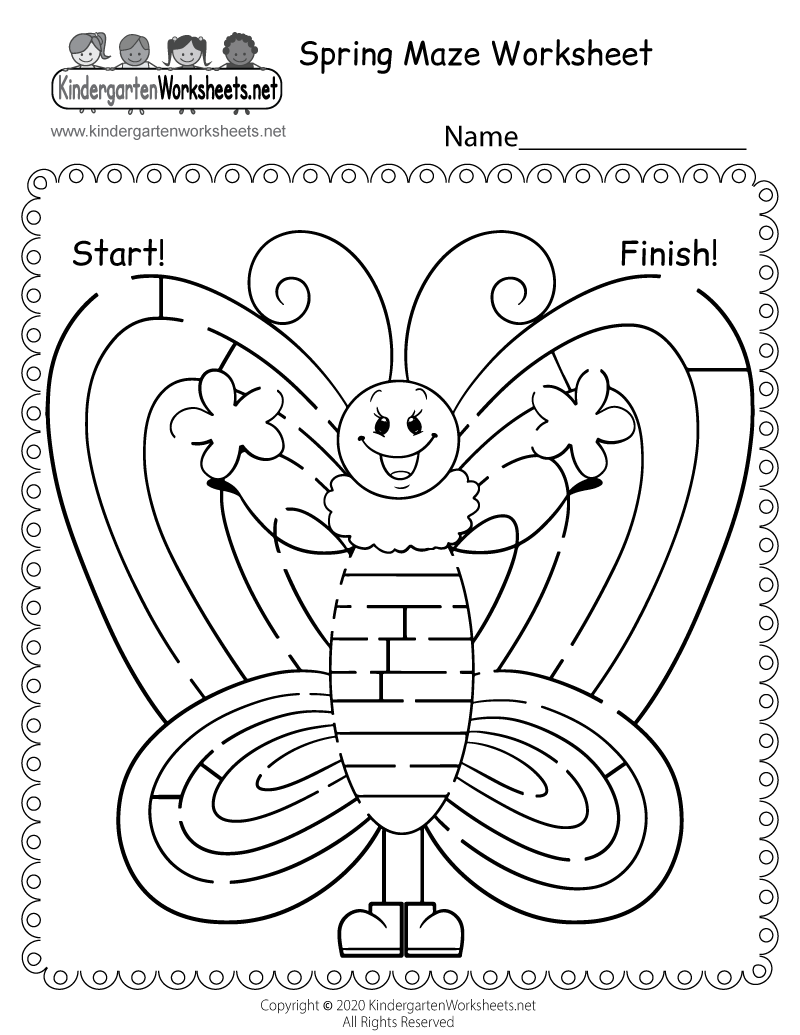 Spring Maze Worksheet Free Printable Digital PDF