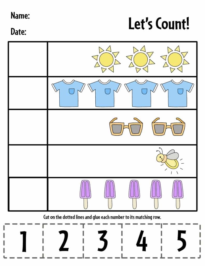 Summer Worksheets For Preschool The Hollydog Blog