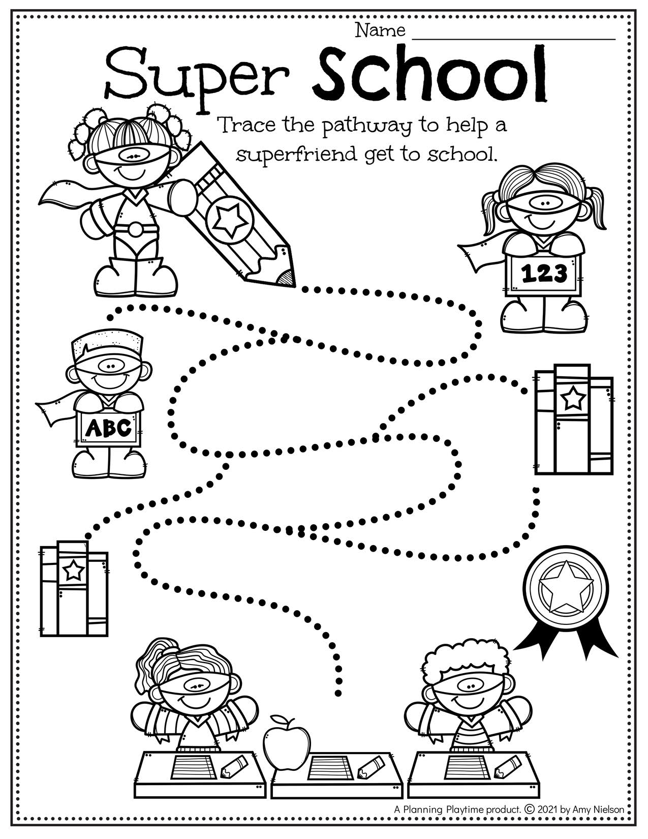 Superhero Worksheets Preschool Planning Playtime