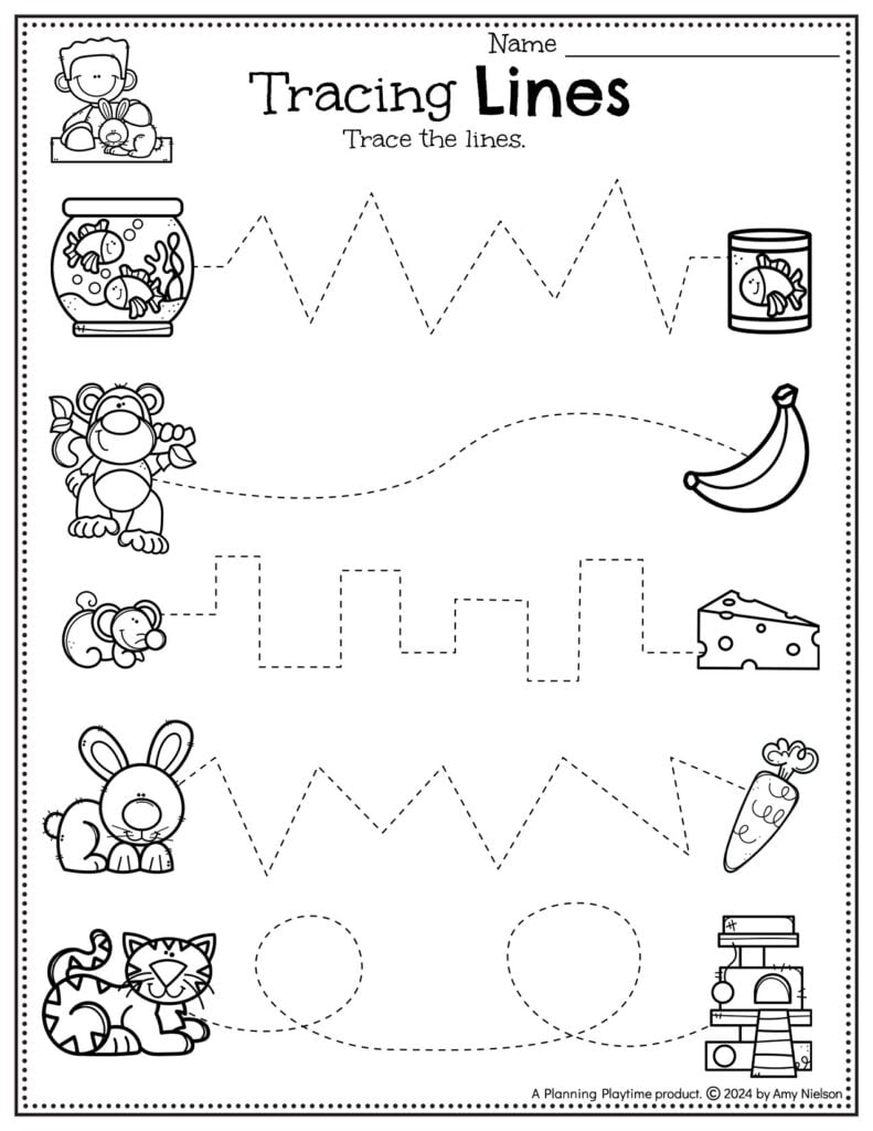Printable Worksheet Preschool Tracing
