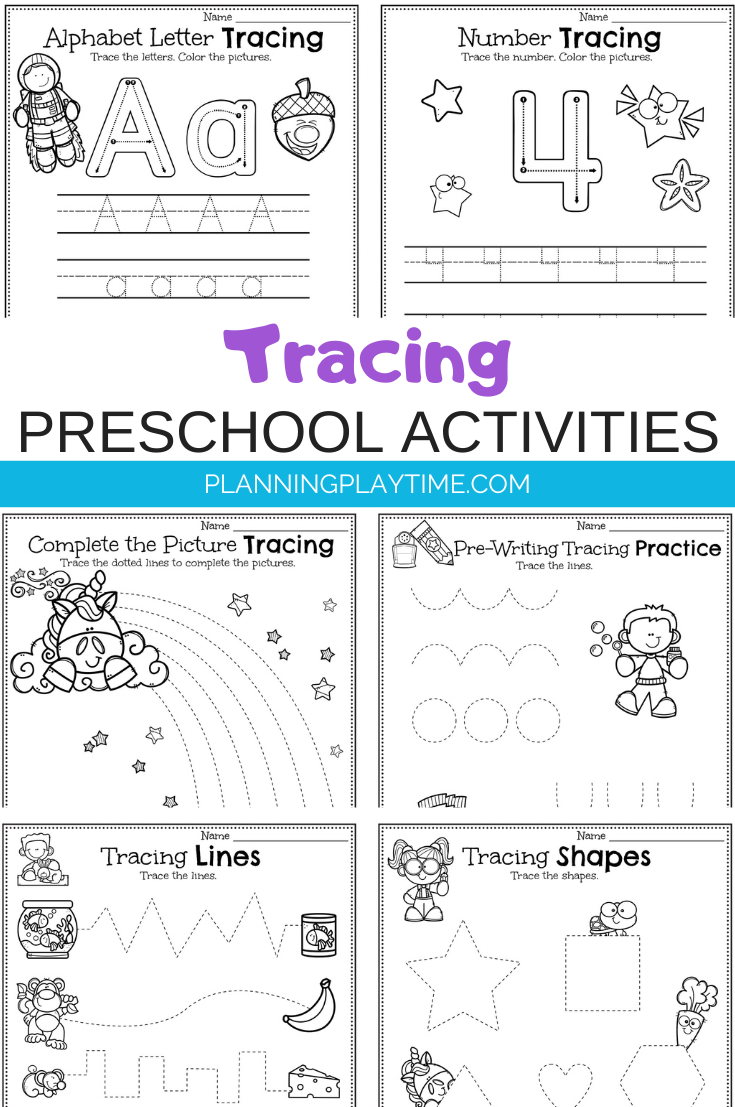 preschool tracing worksheets printable