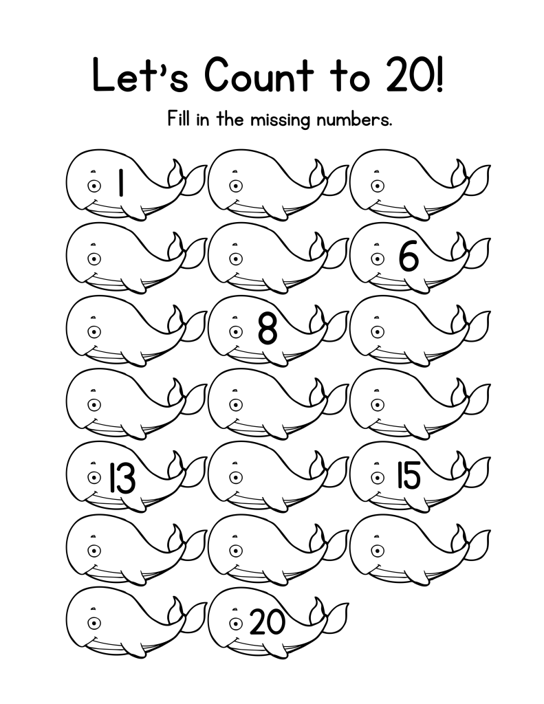 Whale Activity Pack Printable Worksheets Our Kid Things