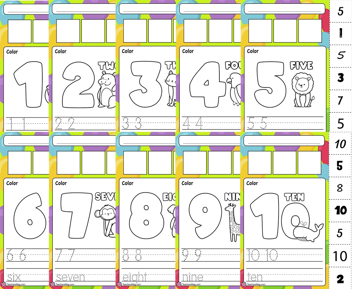 Worksheets For Kindergarten On The Numbers 1 To 10 TeachersMag