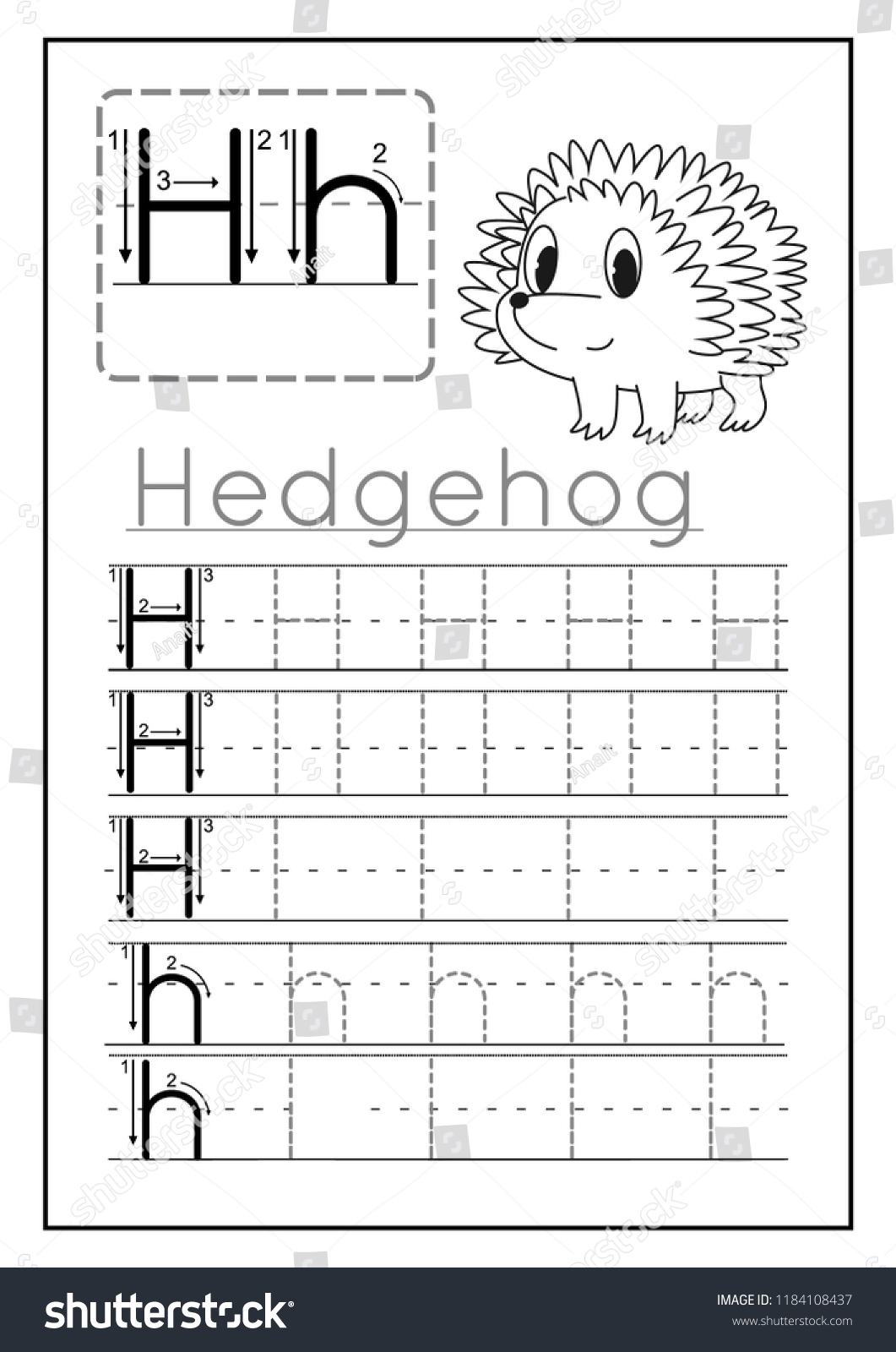 free preschool printable worksheet letter h smiling